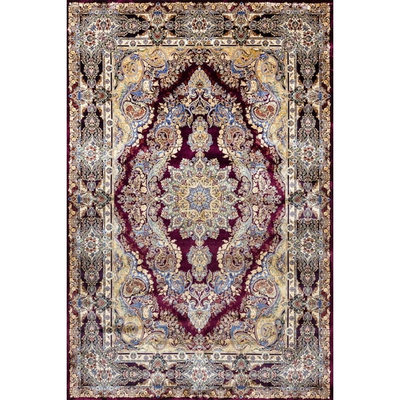Burgundy Oriental Area Rugs for Living Room Washable Rugs Boho Moroccan Area Rug Soft Neutral Geometric Bohemian Carpet Distressed Indoor Rug for Bedroom Dining Room Office Foldable Nonslip Rug