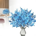 thumbnail image 2 of Ikeay Blossomcraft Faux Gypsophila Cherry Stem, Artificial Flowers for Home Wedding Decor, Table Centerpiece Arrangement, Bendable Stems, 1 Pc Blue, 2 of 9