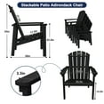 thumbnail image 3 of Cobiod Stackable HDPE Adirondack Chair,All- Weather-Resistant Outdoor Chair for Patio,Black., 3 of 8