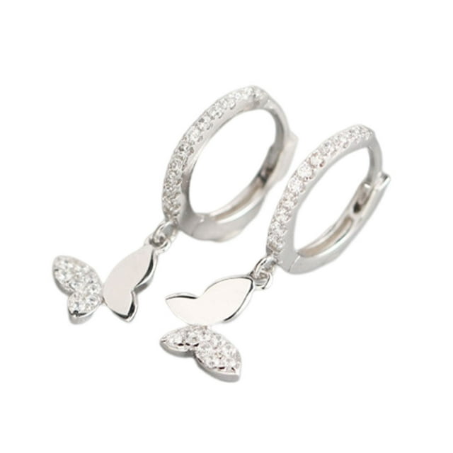 1 par de pendientes de mujer, repuesto portátil francés, decorativo, elegante, para chicas, joyería en forma de gota, regalo de cumpleaños Ropa, zapatos y accesorios Miscelánea Oro blanco Sonducket AP019047-01