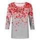 thumbnail image 4 of Fiudx Camisetas para Mujer Blusa Holgada con Estampado de Pascua y Cuello Redondo Retro de Manga Tres Cuartos a La Moda para Mujer, 4 of 4