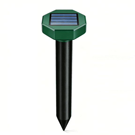 Sycees 2 pack Solar Powered Ultrasonic Repellent Stakes, Outdoor Use for Lawn, Yard and Garden, Effectively Drives Away Moles, Snakes and Rodents