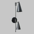 thumbnail image 4 of Double Cone Shade Brass Articulated Sputnik Wall Lamp Beside Wall Lamp, 4 of 8