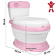 thumbnail image 4 of Baño Entrenador para Niños con Sonido Antideslizante Asiento Acolchado Diseño Realista - Rosa, 4 of 7