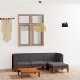 thumbnail image 1 of vidaXL 5 Piece Garden Lounge Set with Cushions Solid Acacia Wood, 1 of 12