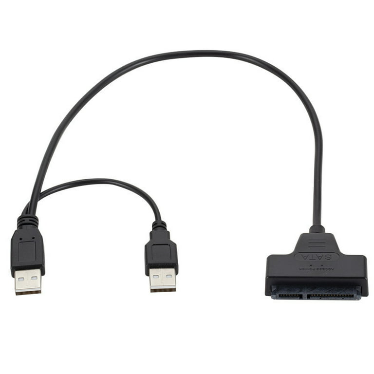  SATA to USB 2.0 Cable Adapter for 2.5 HDD SSD Hard Drive  Connector 22 Pin 7+15 SATA 1 2 3 External Converter : Electronics