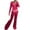 Hot Pink, variant on by Lovskoo 2024 Velour Tracksuit for Women Zip Up Hoodie Velvet Crop Jacket, Bell Bottoms Long Pants, Pink, 2 Piece Outfits (Medium US Size)