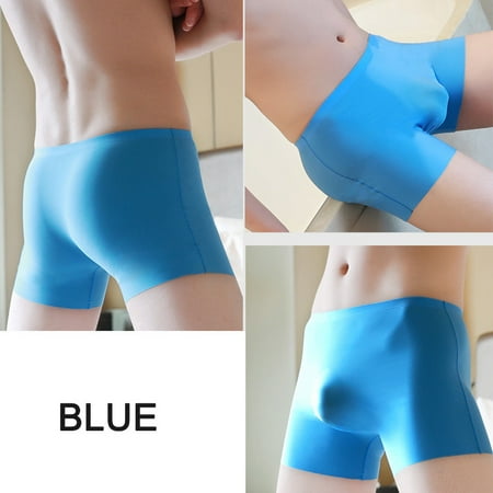 

Men Silk Breathable Underwear Panties Lightweight Transparent Traceless 3XL