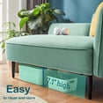 thumbnail image 4 of Linsy Home Loveseat, Sofa Couch with Removable Side Table for Living Room, Bedroom, Apartment, Easy Assembly, Teal, 4 of 10
