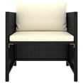 thumbnail image 5 of vidaXL 8 Piece Garden Lounge Set with Cushions Poly Rattan Black, 5 of 5