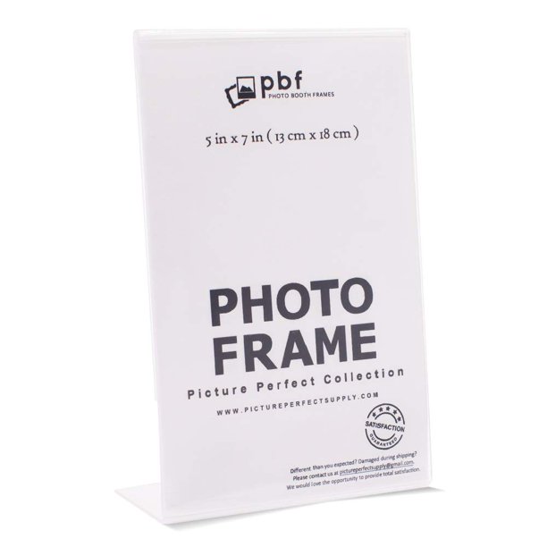 Photo Booth Frames 5x7 Inch Clear Acrylic Picture Frame, 12 Pack