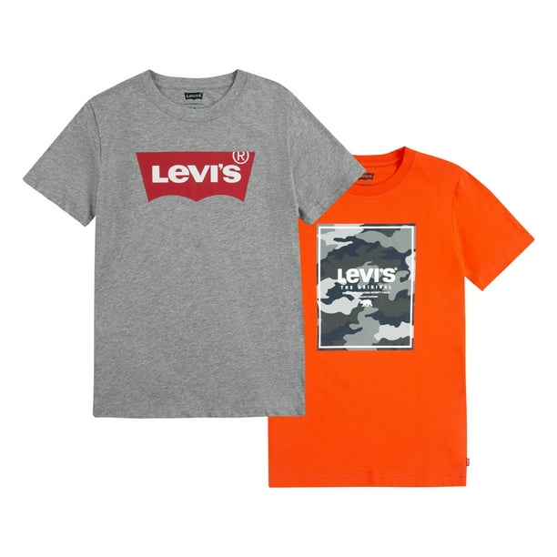 Levi's Boys Graphic T-Shirts, 2-Pack, Sizes 4-18 (Big Boys & Little Boys) -  