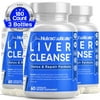 Clean Nutraceuticals Liver Cleanse Support and Detox Supplement, Max Strength Liver Cleanse Detox Aid Formula with Milk Thistle, 180 Capsules, 3 Pack
