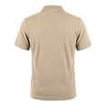 thumbnail image 4 of Knitted Polo Shirts for Men Henley Short Sleeve Button Up Tees Causal Loose Textured T Shirts, 3XL, 4 of 6
