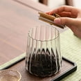 thumbnail image 6 of Glass Storage Coffee Container, Glass Jar with Lid Petal Decorative Glass Storage jar with Bamboo Lid for Sugar Coffee Beans Loose Tea Candy Spice Food (22 oz), 6 of 9