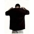 thumbnail image 2 of Men'S Plus Size " Demon" Graphic T-Shirt - Black Crew Neck, Casual Short Sleeve, Breathable Cotton, Comfort Fit, Machine Washable, Streetwear Fashion, Funny Graphic Tee For Big Tall Guys, PLUS SIZE, 2 of 5