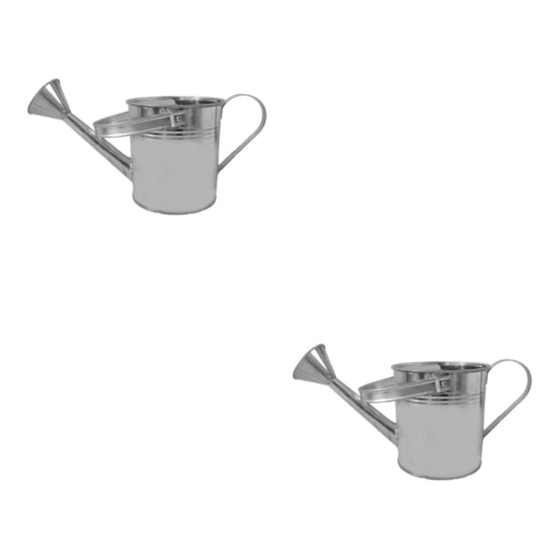 Moyic Regadera de hierro de gran capacidad, tetera de jardinería de boca larga, cubo de verduras para exteriores, rociador de jarra con asas Color sólido S 2Conjunto