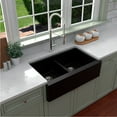 thumbnail image 4 of Karran Usa Qa-750 Farmhouse Apron Front Quartz/Granite 34" Double Bowl Kitchen Sink - Grey, 4 of 5