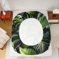 thumbnail image 5 of Homewish Teens Tropical Leaves 4 Pieces Queen Sheet Sets,Black Green Ultra Soft Flat Sheet,Botanical Plants Queen Fitted Sheet,Microfiber Bedroom Decor, 5 of 7