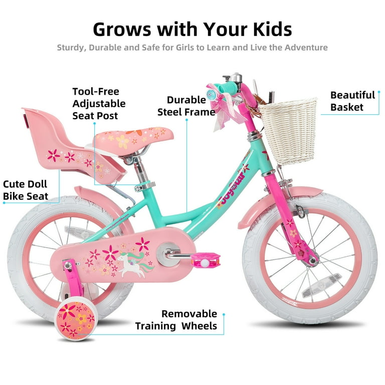 Joystar Unicorn 12inch Girls Bike Mint Green Walmart