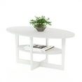 Furinno JAYA Oval Coffee Table, White