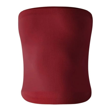QYZEU Women s Tank Tops Strapless Top Casual Solid Color Bra Wrapping Slim Fit Outerwear Sleeveless Tank Top Casual Lightweight Shirts Red S