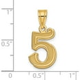 thumbnail image 2 of 14K Yellow Gold Polished Etched Number 5 Pendant (Width 11.93) (Length 18.03) - Jbsp, 2 of 5