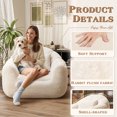 thumbnail image 5 of Lacoo Giant Bean Bag Chairs Fillers Cloud Couch Sofa With Armrests Large Lazy Bean Bag Chair for Gaming, Reading,Beige, 5 of 7