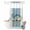 Blue Grey, variant on No Hook Shower Curtain, Blue Coastal Starfish Shower Curtains for Bathroom with See Through Top Window, Grey Sage Green Nautical Coral Summer Waterproof & Washable Bath Curtain Stall 48"x72"