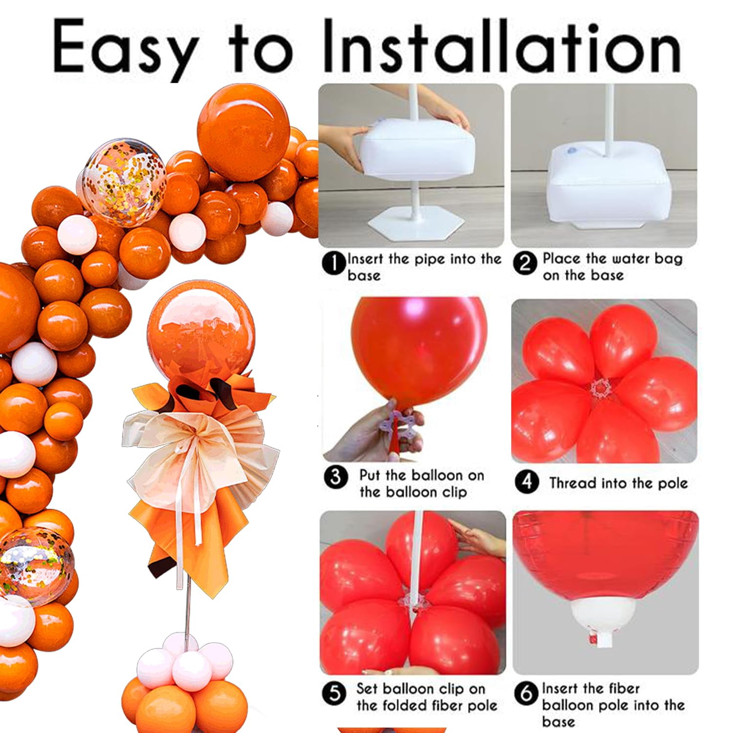 Gold Balloon Arch Stand Kit Party Decoration Supplies