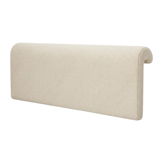 Cojín de cabecera suave y lavable de 80x25x5cm para litera. Almohada de lectura. Blanco