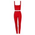 thumbnail image 1 of Conjunto de Yoga de Color sólido de alta elasticidad 2022, Top corto sin mangas y mallas cortas para gimnasio, chándal para mujer, ropa deportiva para correr, conjunto de 2 piezas Tan Jianjun  unisex, 1 of 2