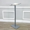 thumbnail image 4 of FixtureDisplays® Acrylic Podium for Floor, Aluminum Pole & Base - Clear & Silver 119741, 4 of 15