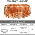 thumbnail image 5 of Autumn Fall Orange Round Tablecloth 60 Inch Thanksgiving Buffalo Check Plaid Table Clothes Rustic Farmhouse Reusable Circle Table Cover for Picnic Party Home Dining Room Decor, 5 of 6