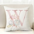thumbnail image 4 of CNKOO Pillow Case Dustproof Romantic Short Velvet Anti-fading Letters Pink Floral Throw Pillow Cover Decor Daily Use, 4 of 8