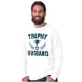 thumbnail image 4 of Trophy Husband Best Partner Hubby Men's Big & Tall Long Sleeve Graphic Tee Brisco Brands 2X, 4 of 5