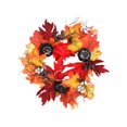 thumbnail image 2 of Kearding Guirnalda de hoja de arce para Halloween, puerta colgante de mimbre, percha redonda, guirnaldas colgantes de calabaza para pared de bienvenida Kits de decoración para fiestas Con luz Kearding HA068715-02, 2 of 6