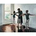 thumbnail image 2 of Unknown 32x26 Black Ornate Wood Framed with Double Matting Museum Art Print Titled - Ballerinas, 2 of 4