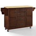 thumbnail image 1 of Crosley Eleanor Natural Wood Top Kitchen Cart in Mahogany, 1 of 12