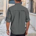 thumbnail image 5 of Xcmzpl Men's Long Sleeve Sun Protection Button Down Shirt UPF 50+ UV Quick Dry Cooling Fishing Shirts with Pocket Travel Safari Camping Hiking, 5 of 10