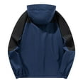 thumbnail image 7 of Men's Jacket Waterproof Coat Hooded Outdoor Solid Windproof Removable Inner Liner Pocket Zipper Jacket, 7 of 7