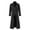 Black, variant on FYEGRE Elegant Long Sleeve Stand Collar Coat Featuring Decorative Lacing And Tailored Waist Definition For Historical Enthusiasts Green XL