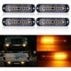 thumbnail image 1 of Nuevo 4d, 4 piezas, 10 LED Flash, barra de luz de emergencia naranja, flash automático, luz de rejilla de 12 V y 24 V, flash de seguridad, 1 of 5