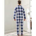 thumbnail image 7 of Richie House Men's Pajama Two-piece Pajama Set with Slippers RHM2850, 7 of 7