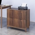 thumbnail image 6 of Ktaxon Wood 2-Drawer File Cabinet Office Filing Organizer for Home Office, Filing Cabinet Nightstand for Letter Legal A4 Size File Folder Storage, Brown, 6 of 8