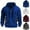 2 Blue, variant on Bazeneo Quarter Zip Jumper Men Autumn Fleece Gym Hoodie Long Sleeve Relaxed Fit Hooded Sweatshirts Drawstring Pullover Comfy Sportswear Mens Daily Wear with Pocket