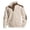 #206-Khaki, variant on Kakii Men's Casual Sweatshirt Pullover Sweater Casual Long Sleeve Stand Collar Quarter Button Sweaters
