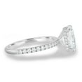 thumbnail image 5 of ESTE ORIGIN 3Ct Radiant Moissanite Solitaire Ring with Hidden Halo and Pavé Band in 10K White Gold for Women, 5 of 8