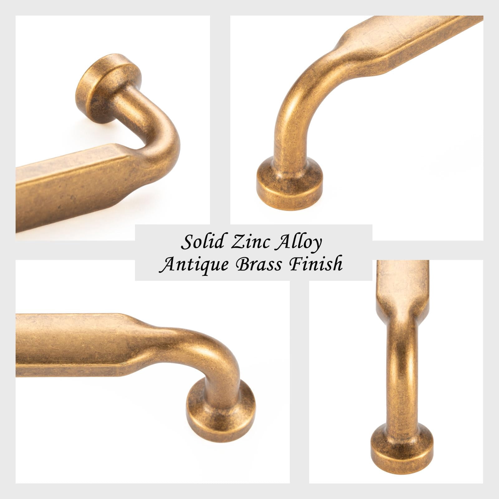 10 Pack 1-1/4 Inch Antique Brass Cabinet Knobs Vintage Brass Drawer Knobs Round Brass Cabinet Pulls, ZK2302 Kitchen Hardware for Cabinets Drawers Bedroom Dresser Cupboard Bathroom Vanity Closet