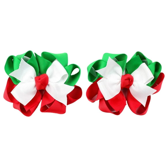 ZYHARUKO 2Pcs Festival Hair Bows Themed Hair Clip Christmas Party Hair Accessories for Girls and Infants